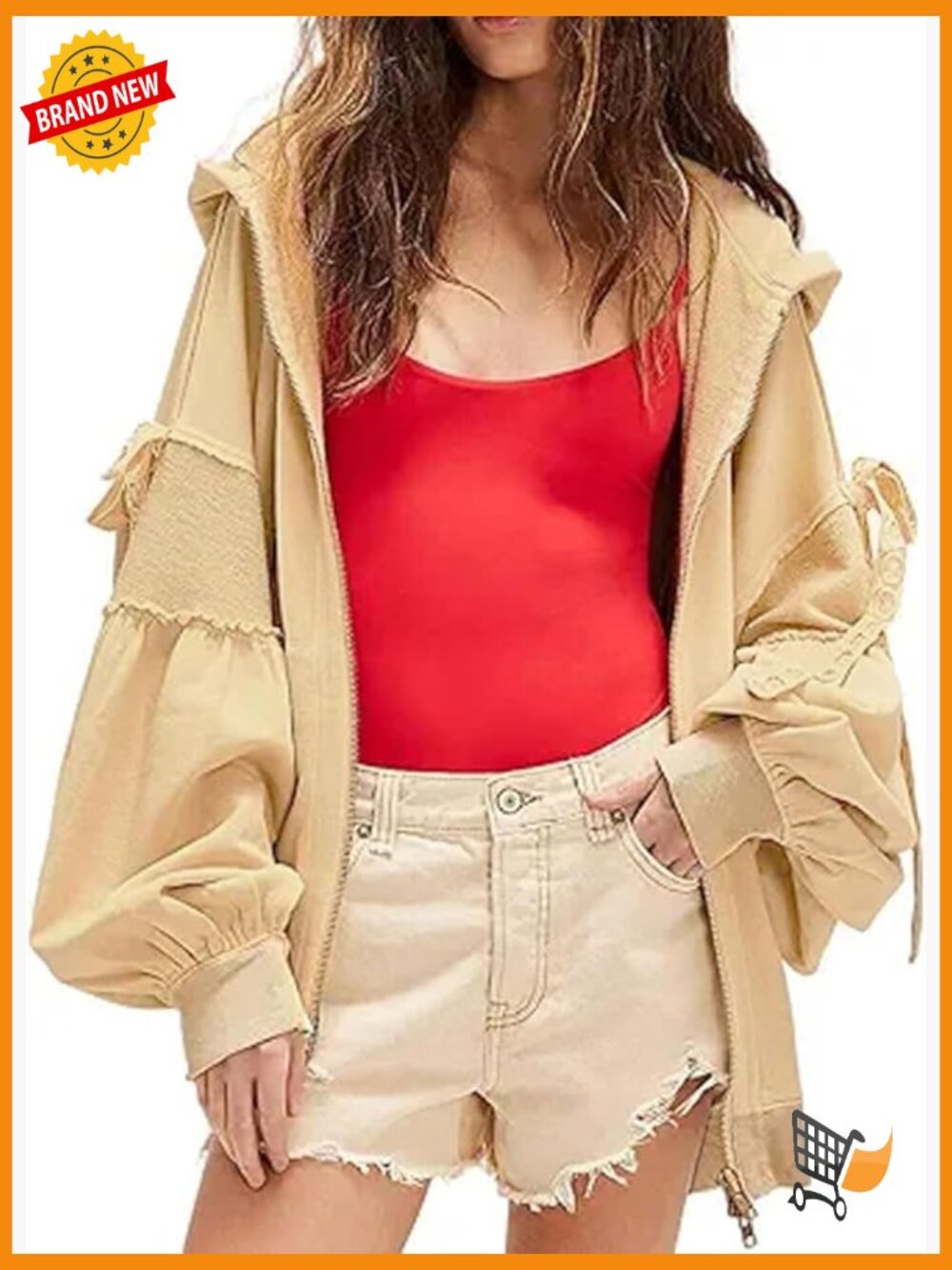 Oversized Zip Up Hoodie Sweatshirt with Bows Long Sleeve Y2K Streetwear Jacket